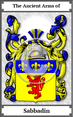 Sabbadin Family Crest Download (JPG)  Book Plated - 150 DPI