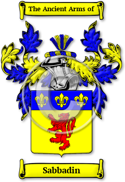 Sabbadin Family Crest Download (jpg) Legacy Series - 150 DPI