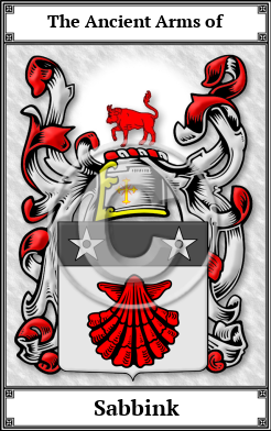 Sabbink Family Crest Download (JPG)  Book Plated - 150 DPI