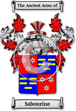Sabourine Family Crest Download (jpg) Legacy Series - 150 DPI