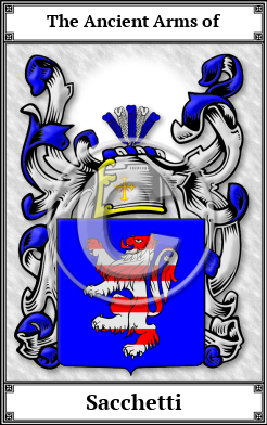Sacchetti Family Crest Download (JPG)  Book Plated - 150 DPI