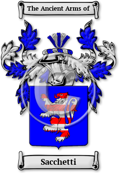 Sacchetti Family Crest Download (jpg) Legacy Series - 150 DPI