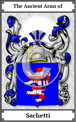 Sachetti Family Crest Download (JPG)  Book Plated - 150 DPI