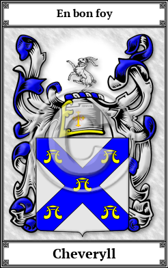 Cheveryll Family Crest Download (JPG) Book Plated - 600 DPI