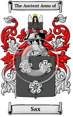 Sax Family Crest Download (JPG) Heritage Series - 600 DPI