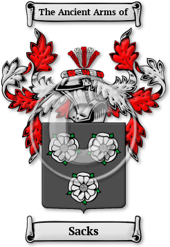 Sacks Family Crest Download (jpg) Legacy Series - 150 DPI