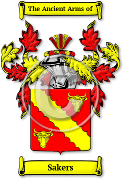 Sakers Family Crest Download (jpg) Legacy Series - 150 DPI