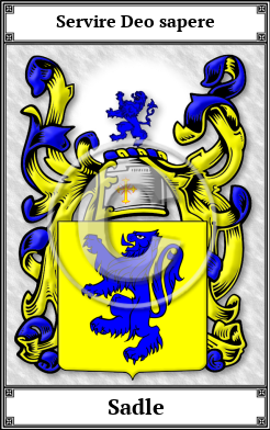 Sadle Family Crest Download (JPG)  Book Plated - 150 DPI