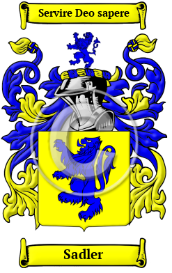 Sadler Family Crest/Coat of Arms