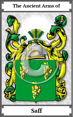 Saff Family Crest Download (JPG)  Book Plated - 150 DPI