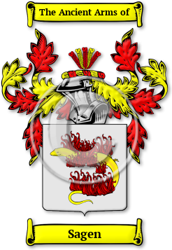 Sagen Family Crest Download (jpg) Legacy Series - 150 DPI