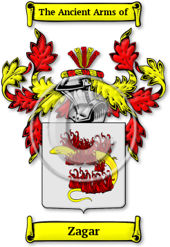 Zagar Family Crest Download (jpg) Legacy Series - 150 DPI