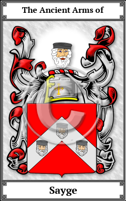 Sayge Family Crest Download (JPG)  Book Plated - 150 DPI