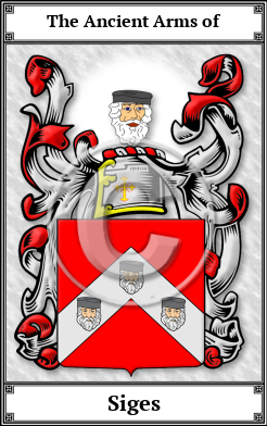 Siges Family Crest Download (JPG)  Book Plated - 150 DPI