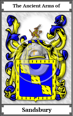 Sandsbury Family Crest Download (JPG)  Book Plated - 150 DPI