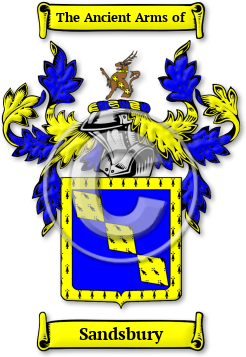 Sandsbury Family Crest Download (jpg) Legacy Series - 150 DPI
