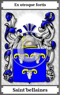 Saint'bellaines Family Crest Download (JPG)  Book Plated - 150 DPI