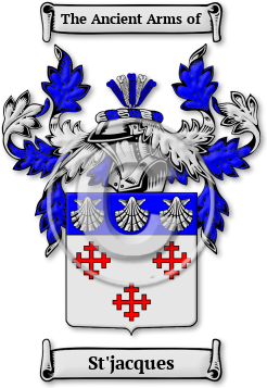 St'jacques Family Crest Download (jpg) Legacy Series - 150 DPI