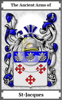 St-Jacques Family Crest Download (JPG)  Book Plated - 150 DPI