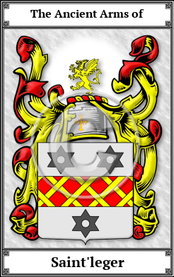 Saint'leger Family Crest Download (JPG)  Book Plated - 150 DPI