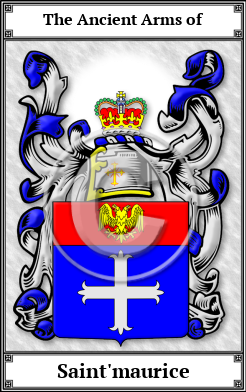 Saint'maurice Family Crest Download (JPG)  Book Plated - 150 DPI