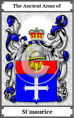 St'maurice Family Crest Download (JPG)  Book Plated - 150 DPI