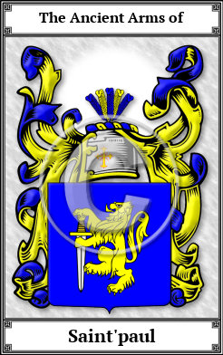 Saint'paul Family Crest Download (JPG)  Book Plated - 150 DPI