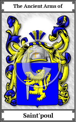 Saint'poul Family Crest Download (JPG)  Book Plated - 150 DPI