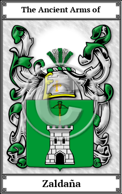 Zaldaña Family Crest Download (JPG)  Book Plated - 150 DPI