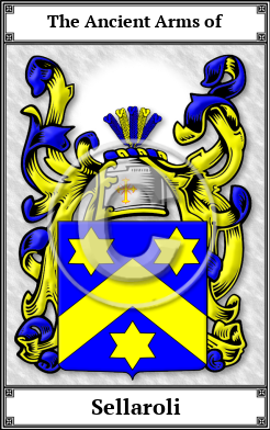 Sellaroli Family Crest Download (JPG) Book Plated - 600 DPI