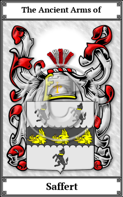 Saffert Family Crest Download (JPG) Book Plated - 600 DPI