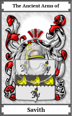 Savith Family Crest Download (JPG)  Book Plated - 150 DPI