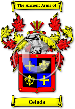 Celada Family Crest Download (JPG) Legacy Series - 600 DPI