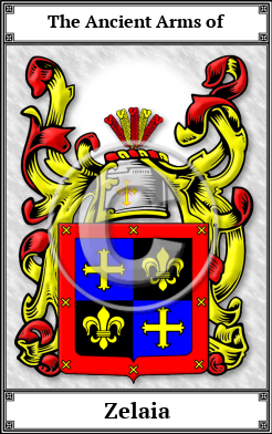 Zelaia Family Crest Download (JPG)  Book Plated - 150 DPI