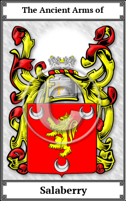 Salaberry Family Crest Download (JPG)  Book Plated - 150 DPI