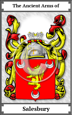 Salesbury Family Crest Download (JPG)  Book Plated - 150 DPI