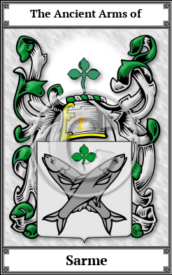 Sarme Family Crest Download (JPG)  Book Plated - 150 DPI
