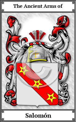 Salomón Family Crest Download (JPG)  Book Plated - 150 DPI