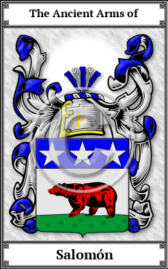 Salomón Family Crest Download (JPG)  Book Plated - 150 DPI