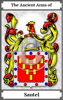 Sautel Family Crest Download (JPG)  Book Plated - 150 DPI