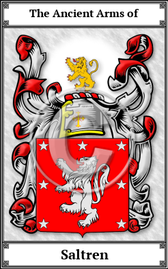 Saltren Family Crest Download (JPG) Book Plated - 600 DPI