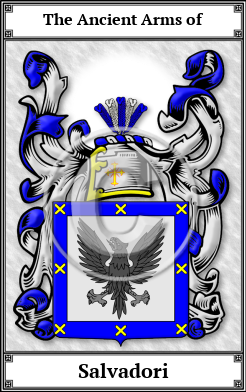 Salvadori Family Crest Download (JPG)  Book Plated - 150 DPI