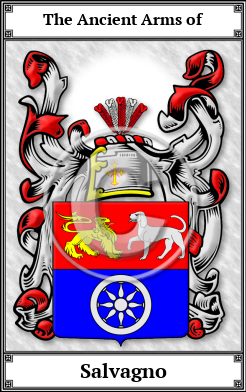 Salvagno Family Crest Download (JPG)  Book Plated - 150 DPI