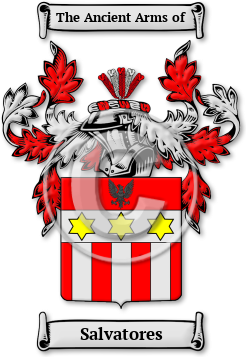 Salvatores Family Crest Download (jpg) Legacy Series - 150 DPI