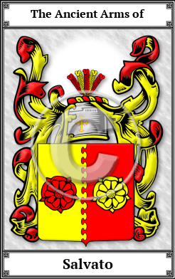 Salvato Family Crest Download (JPG)  Book Plated - 150 DPI