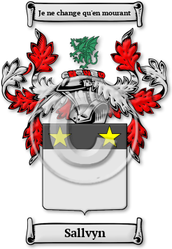 Sallvyn Family Crest Download (jpg) Legacy Series - 150 DPI
