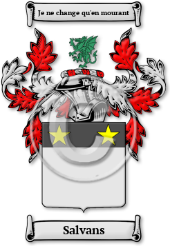 Salvans Family Crest Download (jpg) Legacy Series - 150 DPI