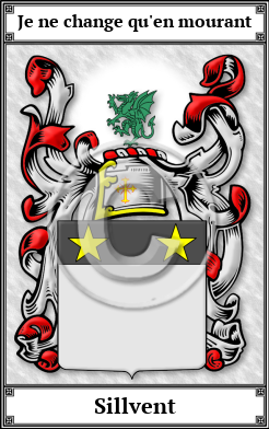 Sillvent Family Crest Download (JPG)  Book Plated - 150 DPI