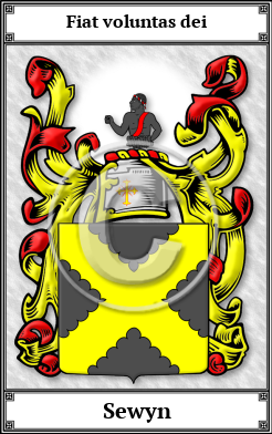 Sewyn Family Crest Download (JPG)  Book Plated - 150 DPI