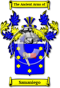 Samaniego Family Crest Download (JPG) Legacy Series - 600 DPI